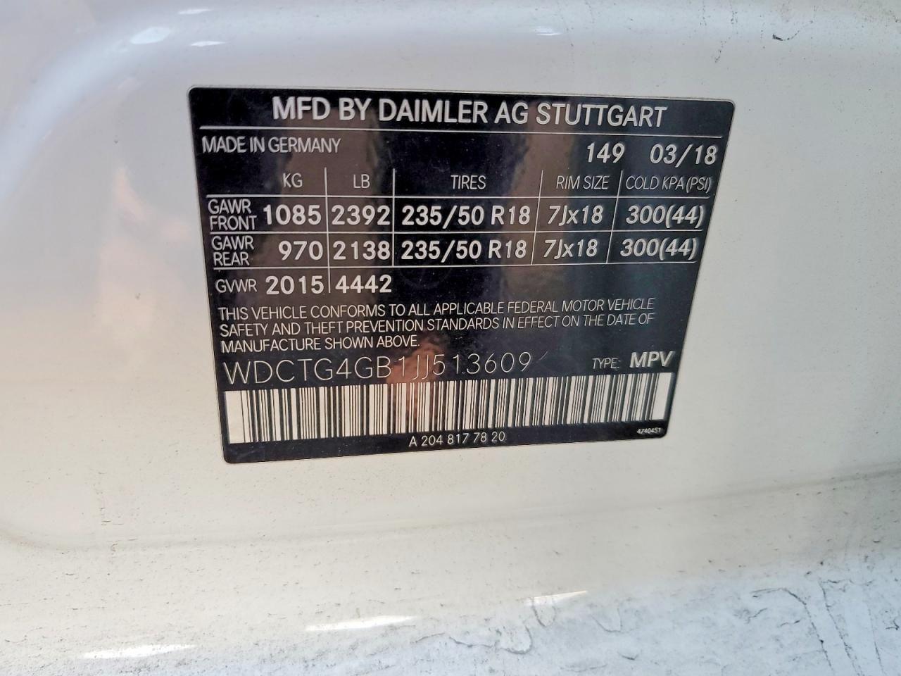 2018 Mercedes-Benz Gla 250 4matic