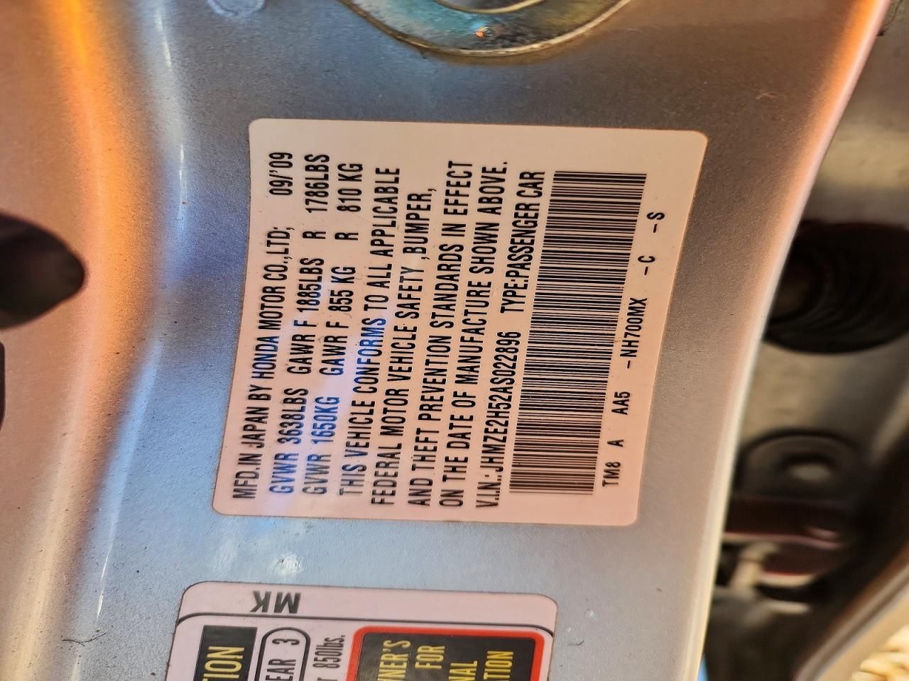 2010 Honda Insight lx