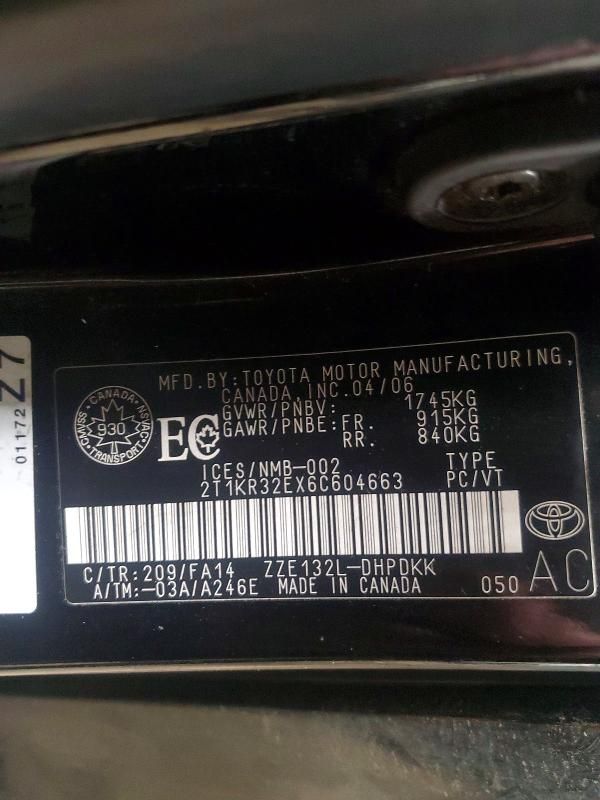 2006 Toyota Corolla Matrix xr