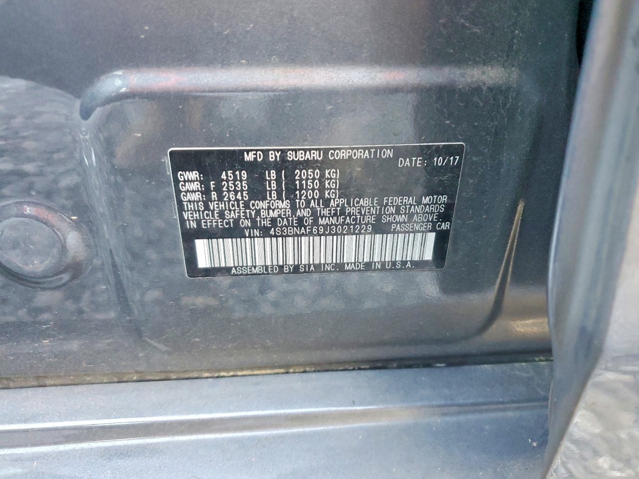 2018 Subaru Legacy 2.5i Premium