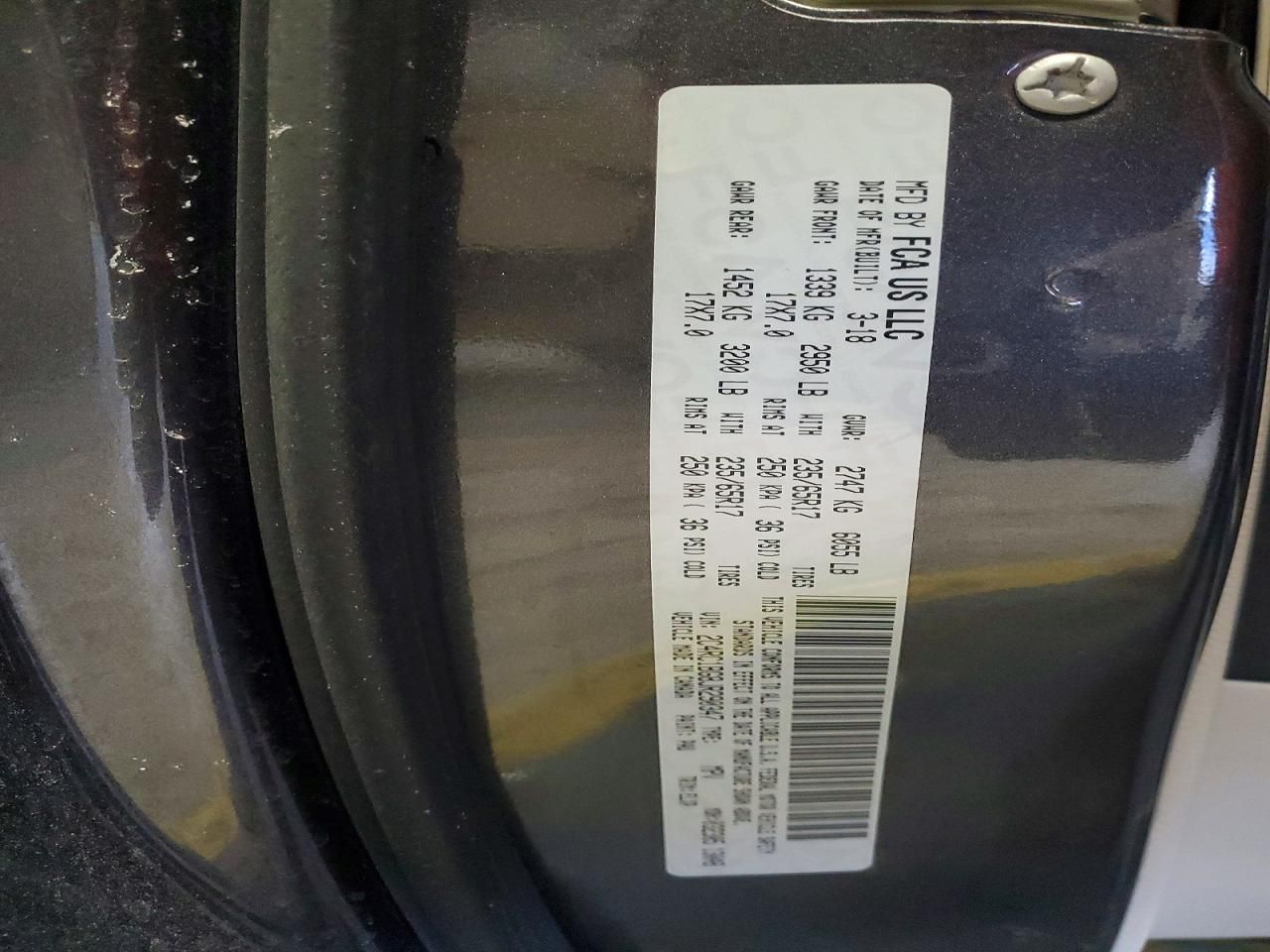 2018 Chrysler Pacifica Touring l