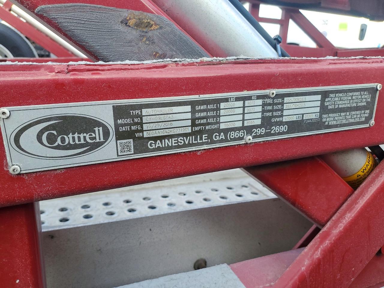 2019 Cottrell C/-09LSTA3 Car Carrier