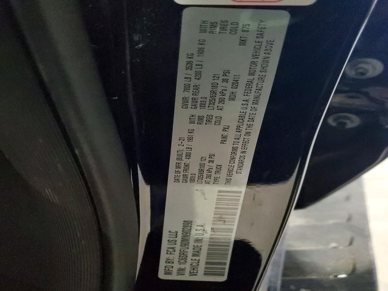 2021 Dodge Ram 1500 trx