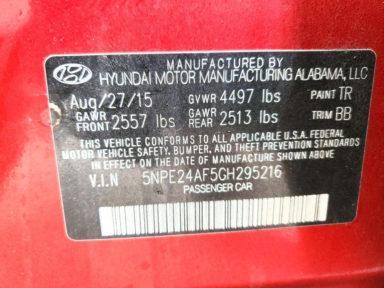 2016 Hyundai Sonata se