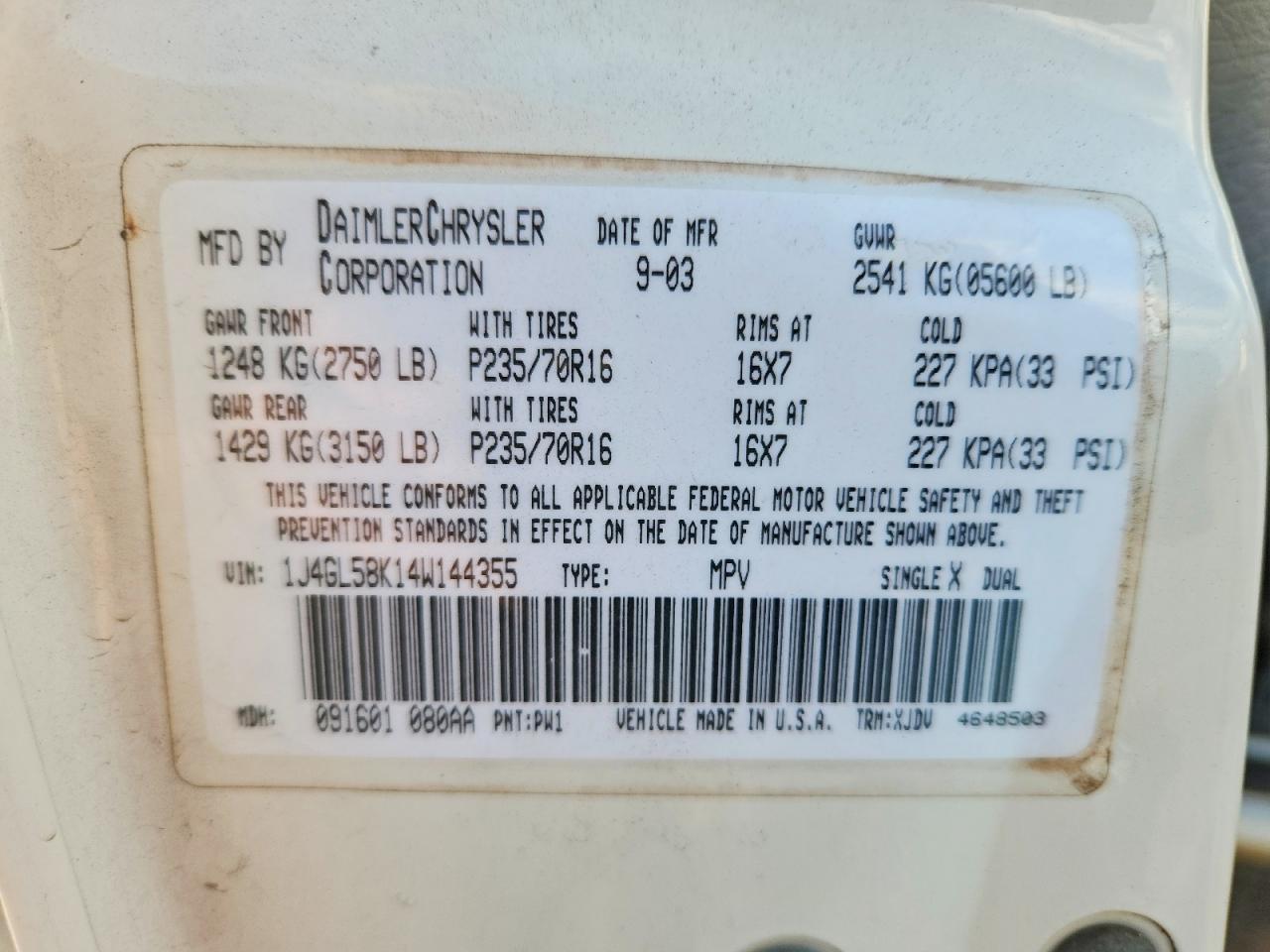 2004 Jeep Liberty Limited