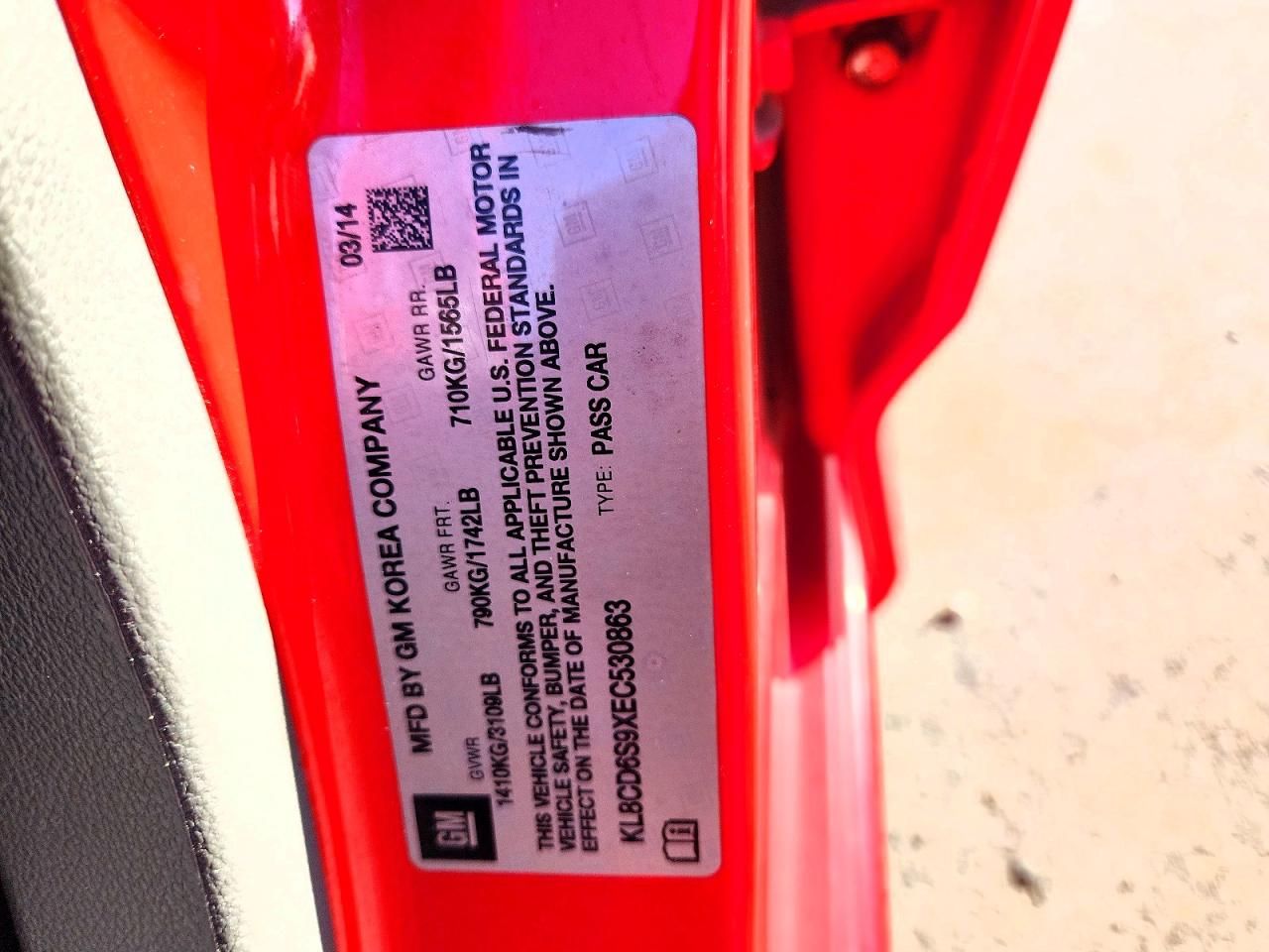 2014 Chevrolet Spark 1LT