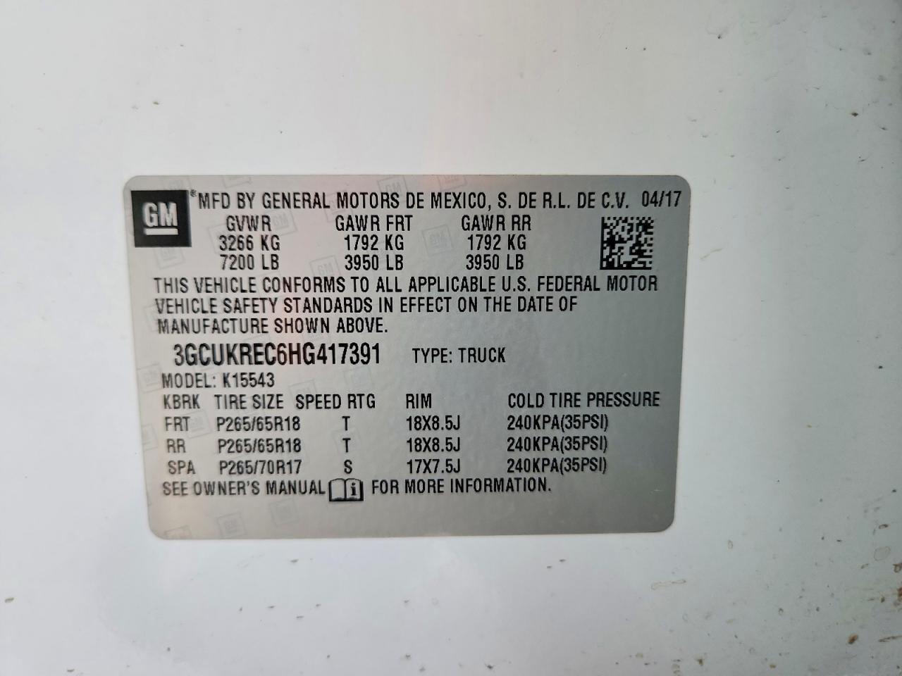 2017 Chevrolet Silverado K1500 lt