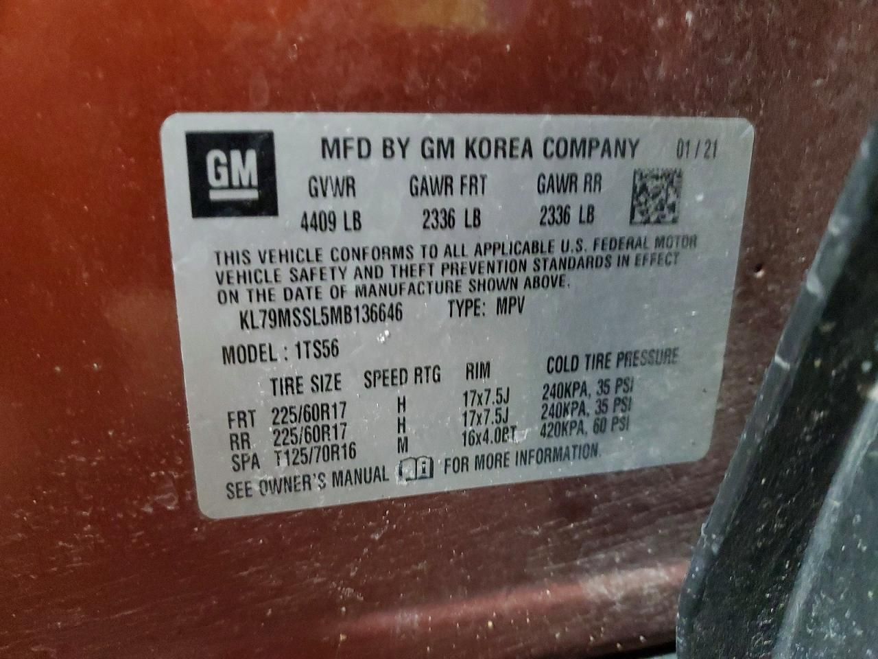 2021 Chevrolet Trailblazer Active