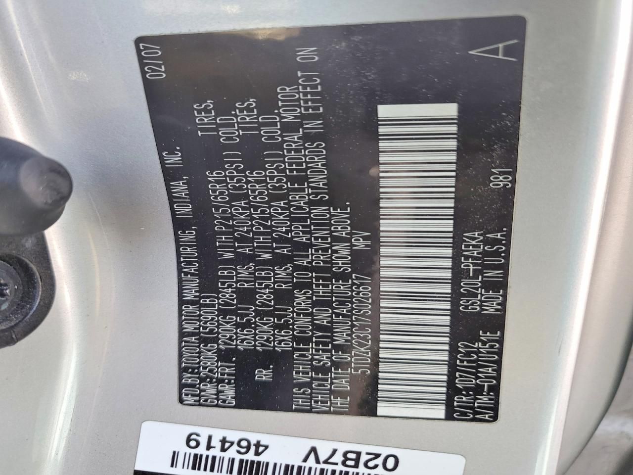 2007 Toyota Sienna ce