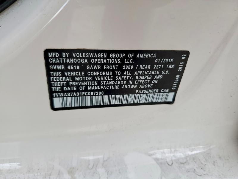 2015 Volkswagen Passat s