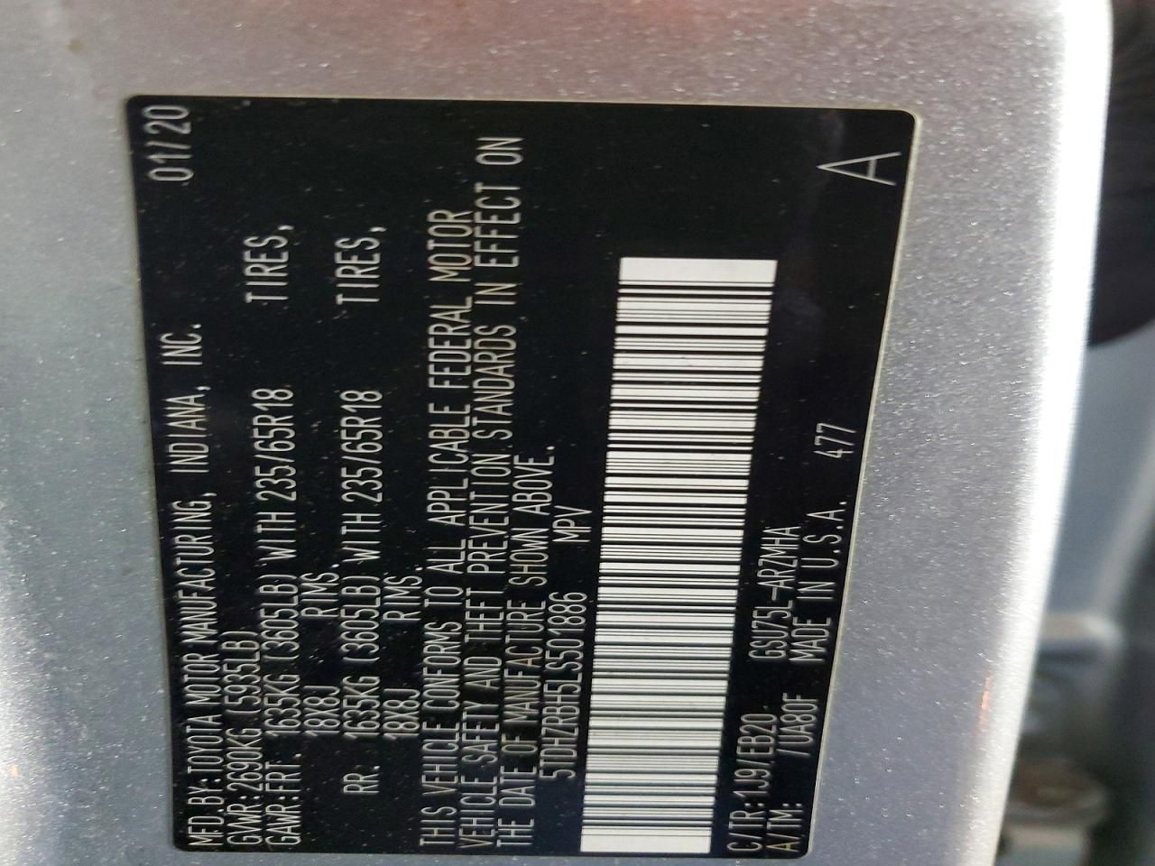 2020 Toyota Highlander xle