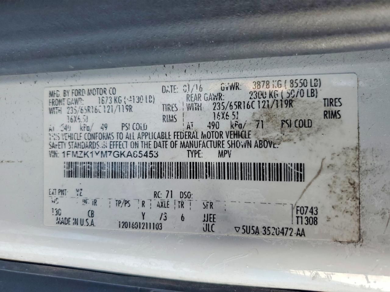 2016 Ford Transit T-150