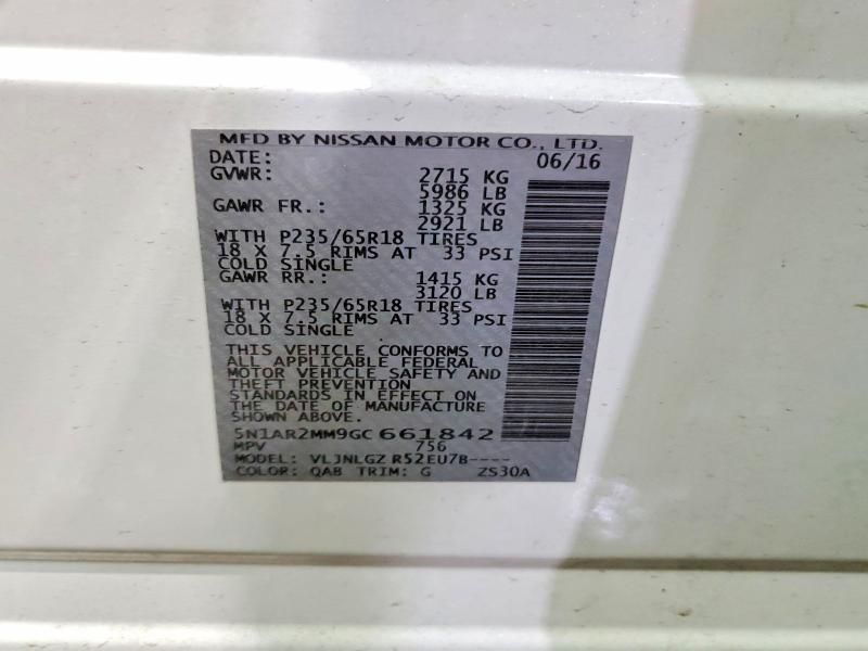 2016 Nissan Pathfinder s