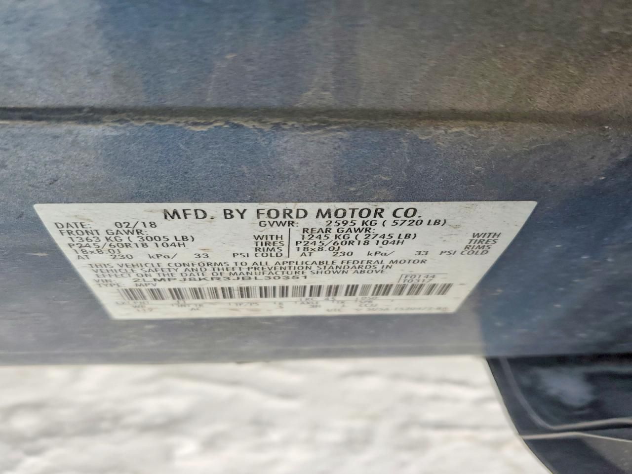 2018 Lincoln Mkx Select