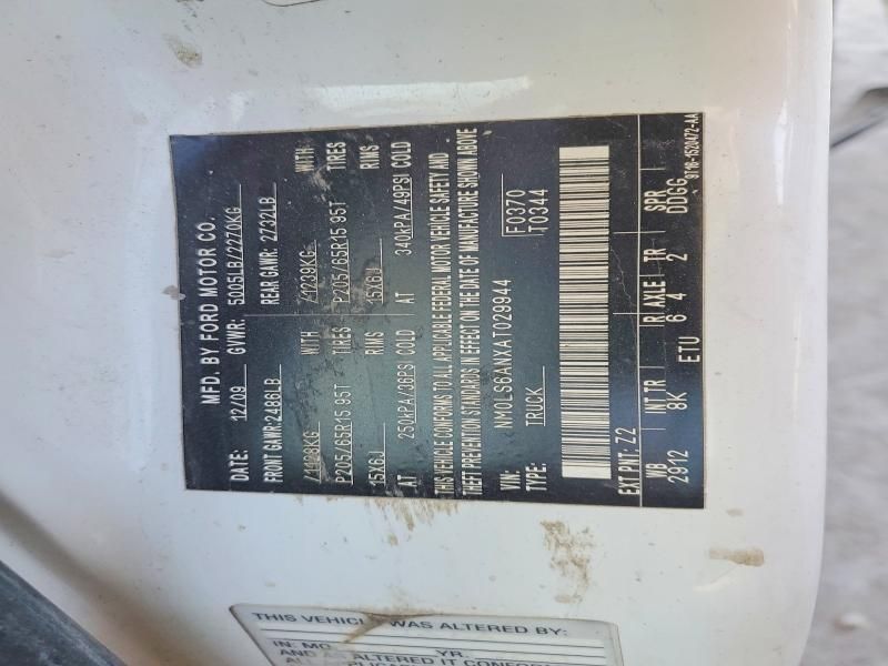 2010 Ford Transit Connect Utility / Service Van