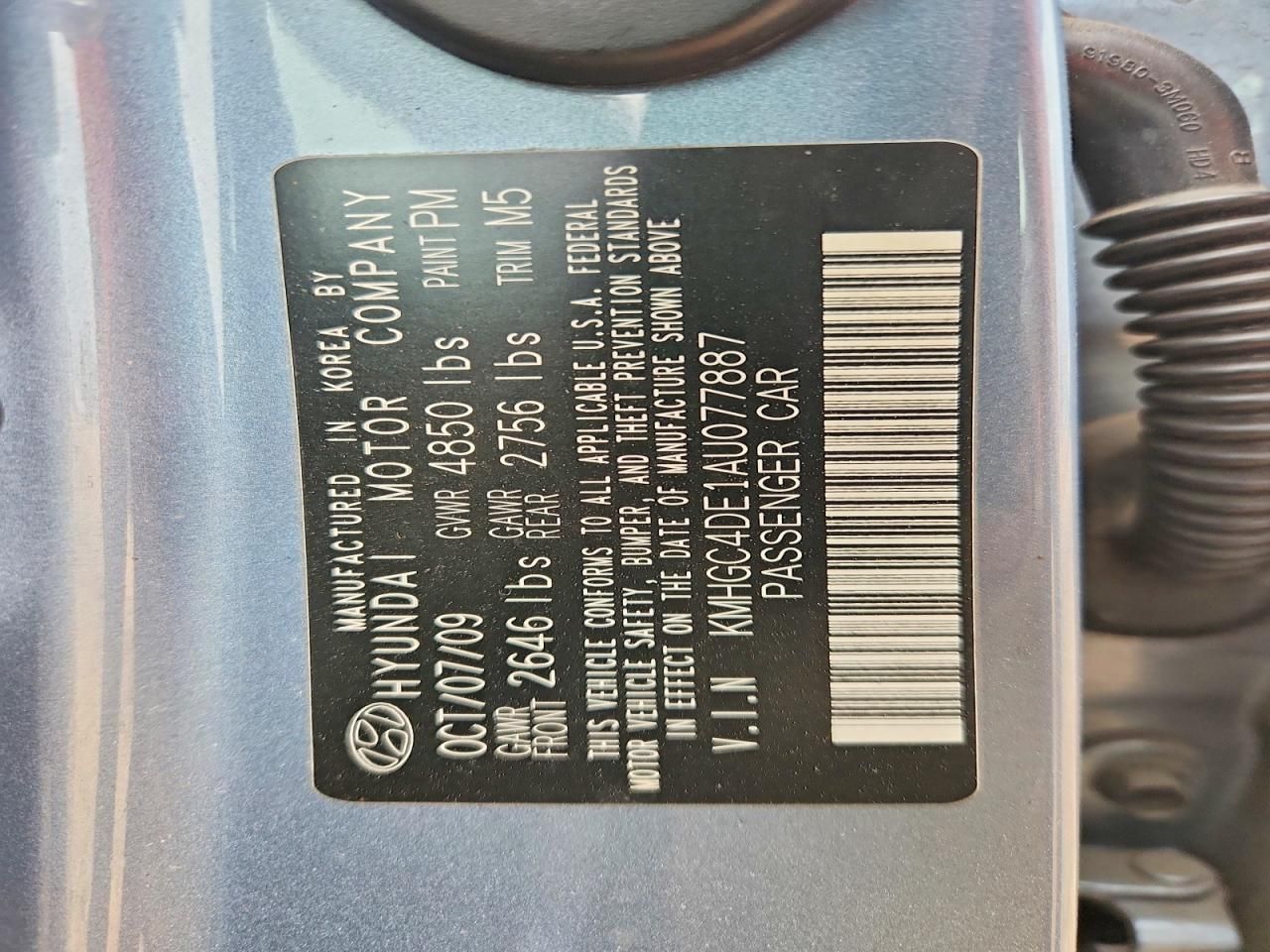 2010 Hyundai Genesis 3.8l