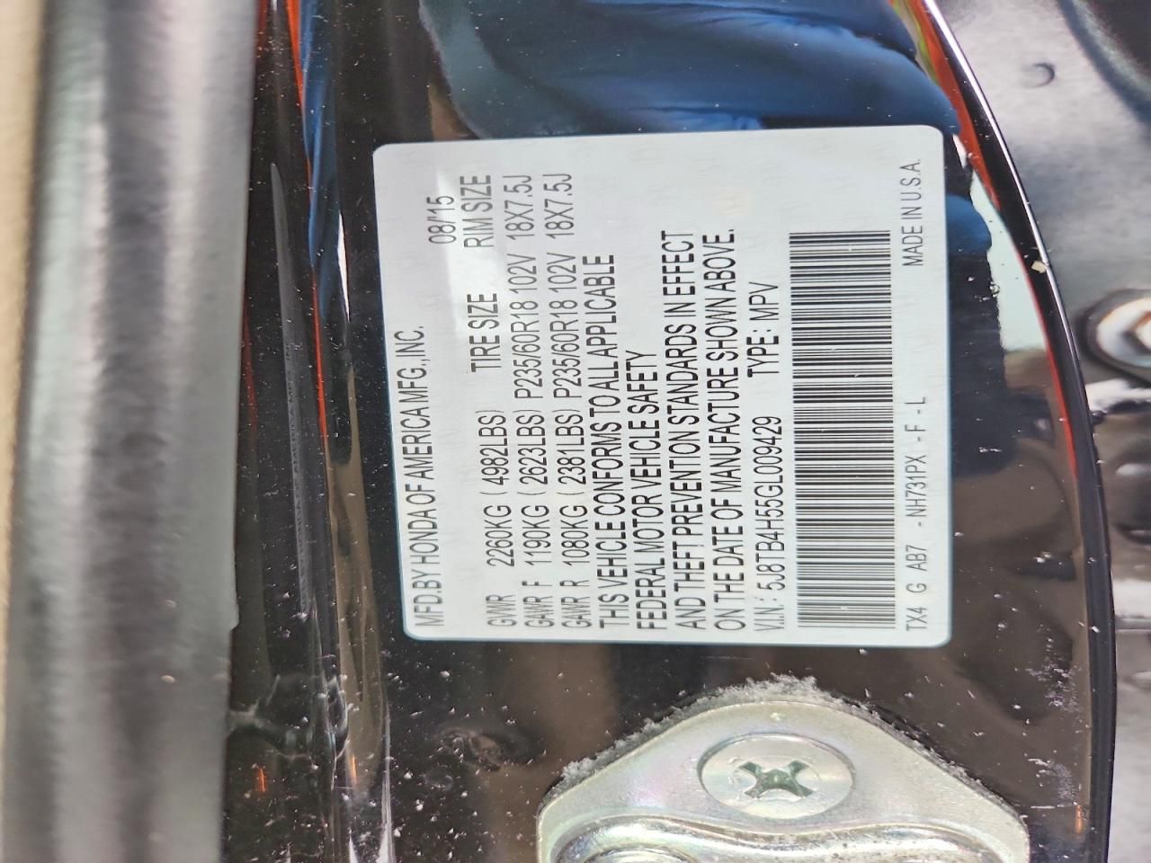 2016 Acura Rdx Technology