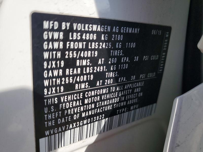 2016 Volkswagen Tiguan s