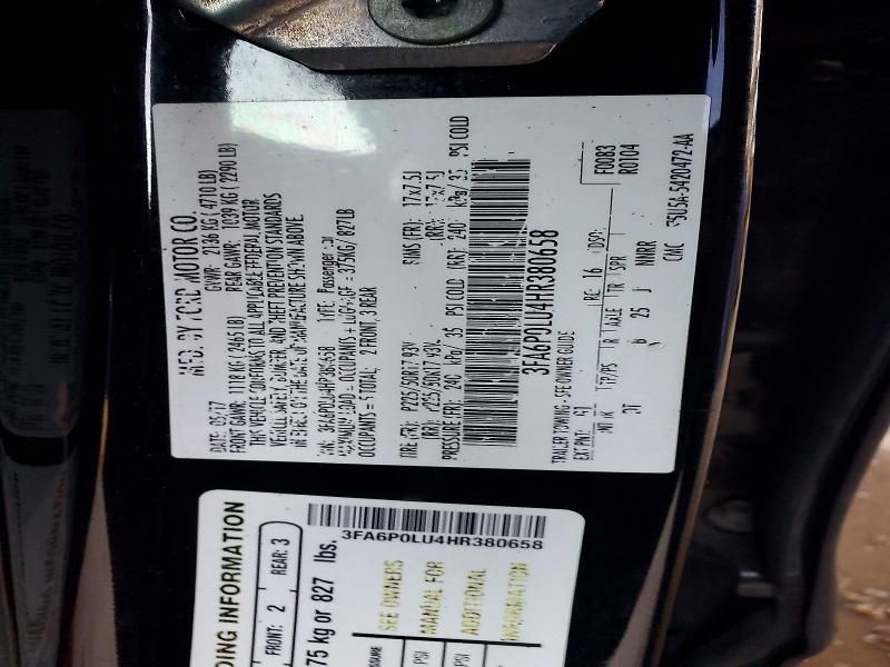 2017 Ford Fusion se Hybrid