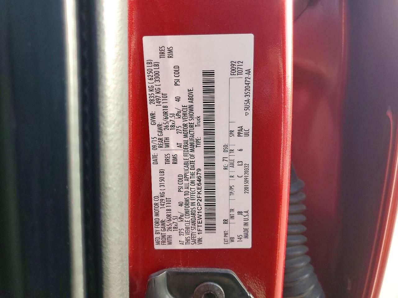 2015 Ford F150 Supercrew