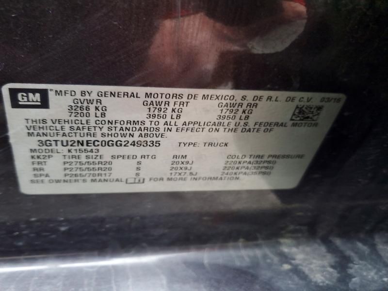 2016 GMC Sierra K1500 slt