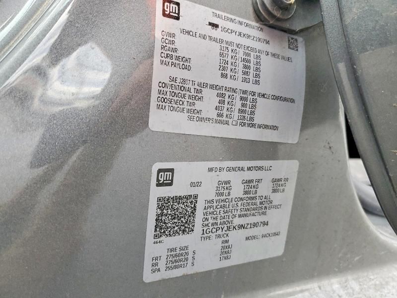 2022 Chevrolet Silverado ltd K1500 Lt-l