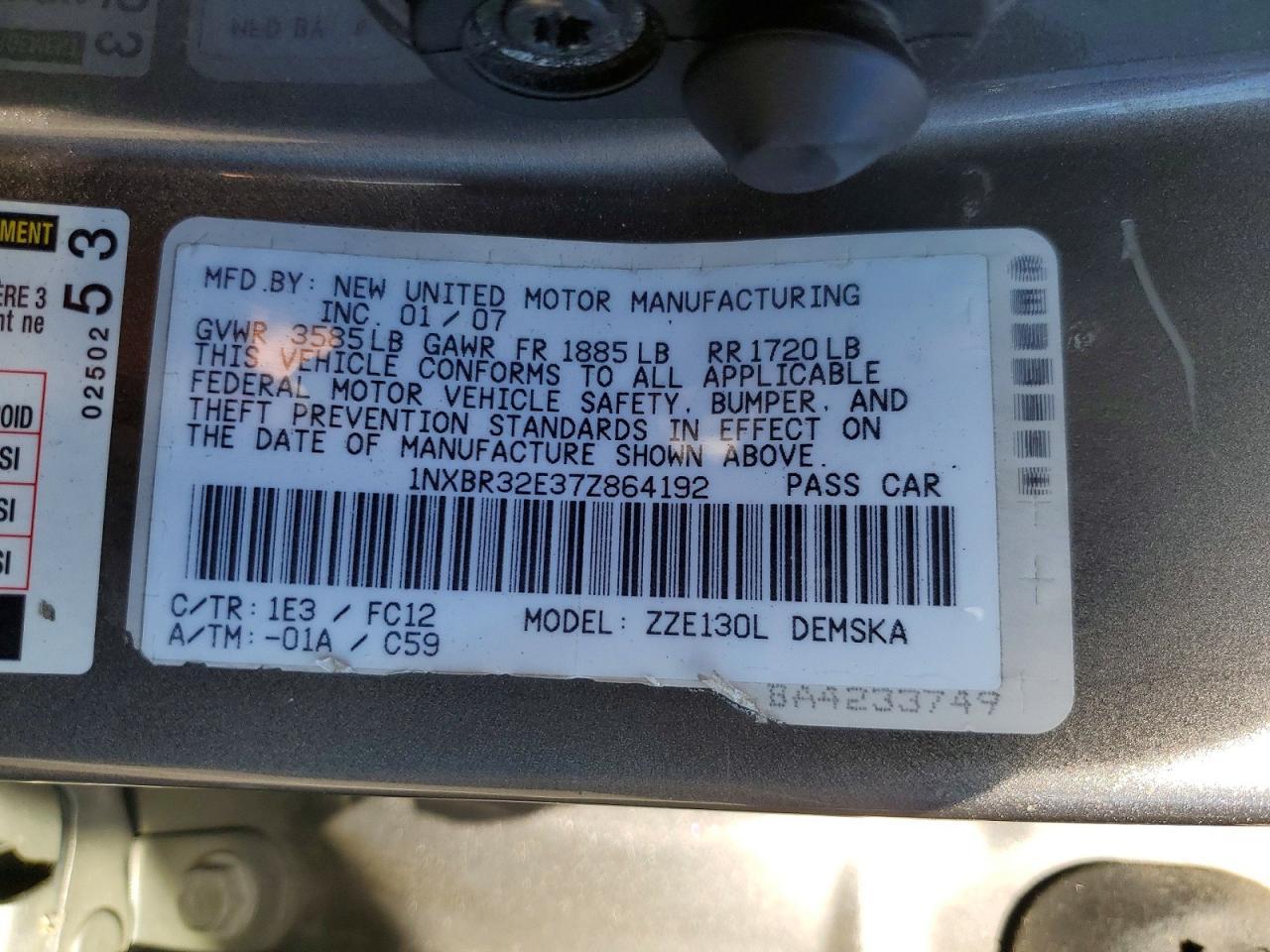 2007 Toyota Corolla ce