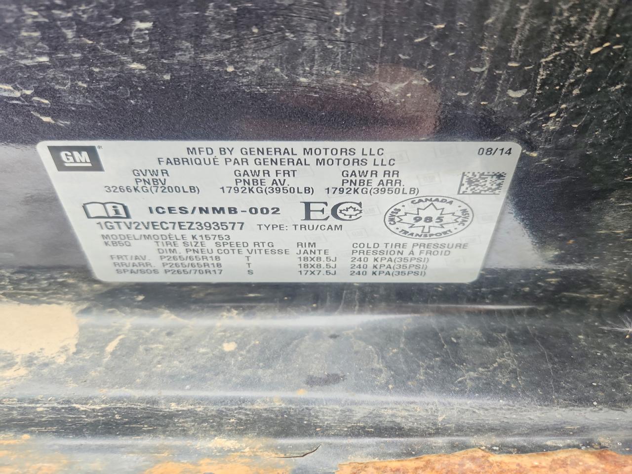 2014 GMC Sierra K1500 slt