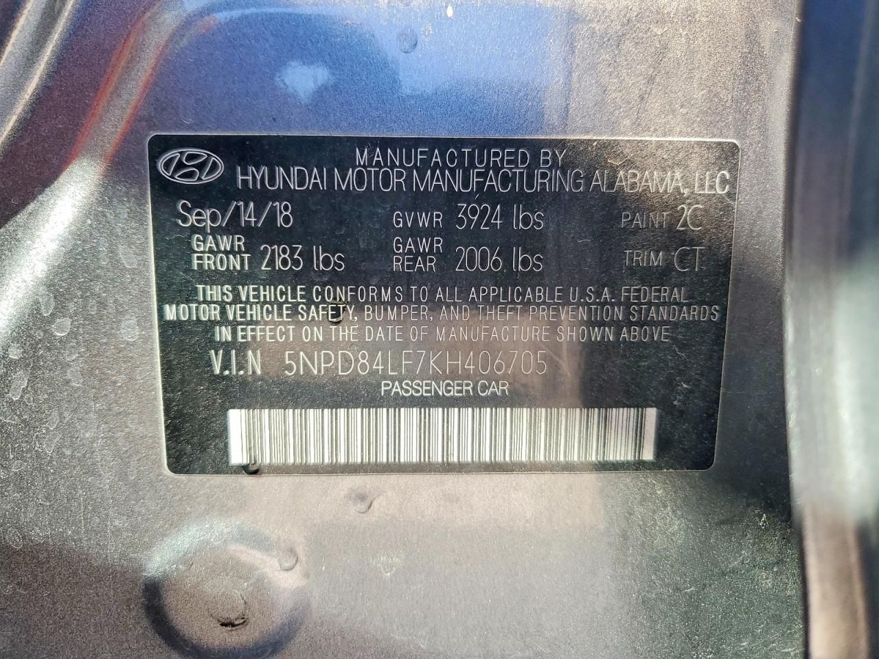 2019 Hyundai Elantra sel