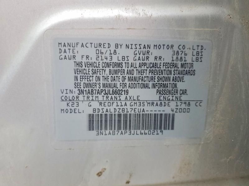 2018 Nissan Sentra sv