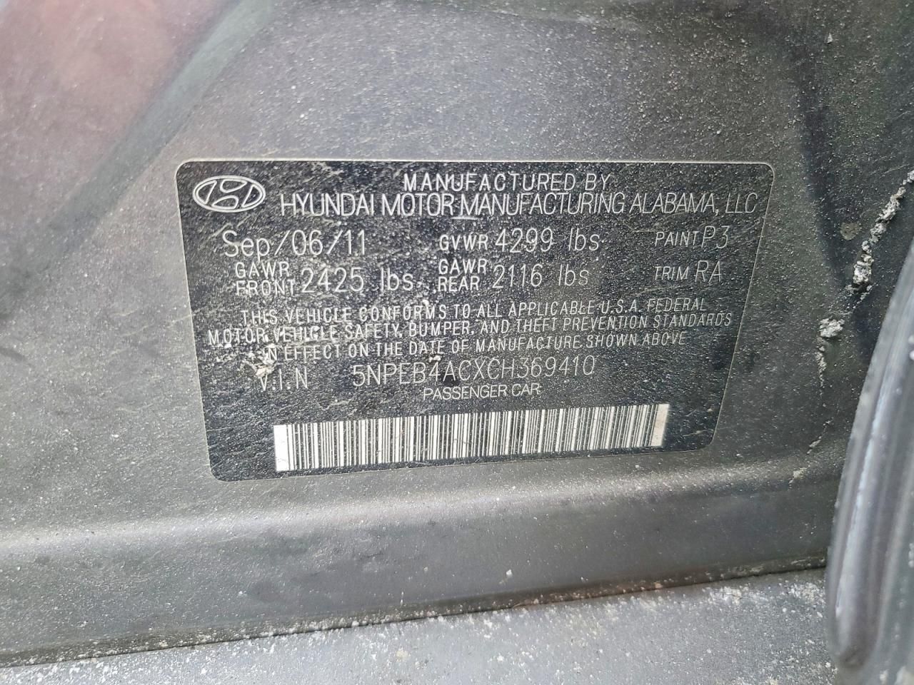 2012 Hyundai Sonata gls