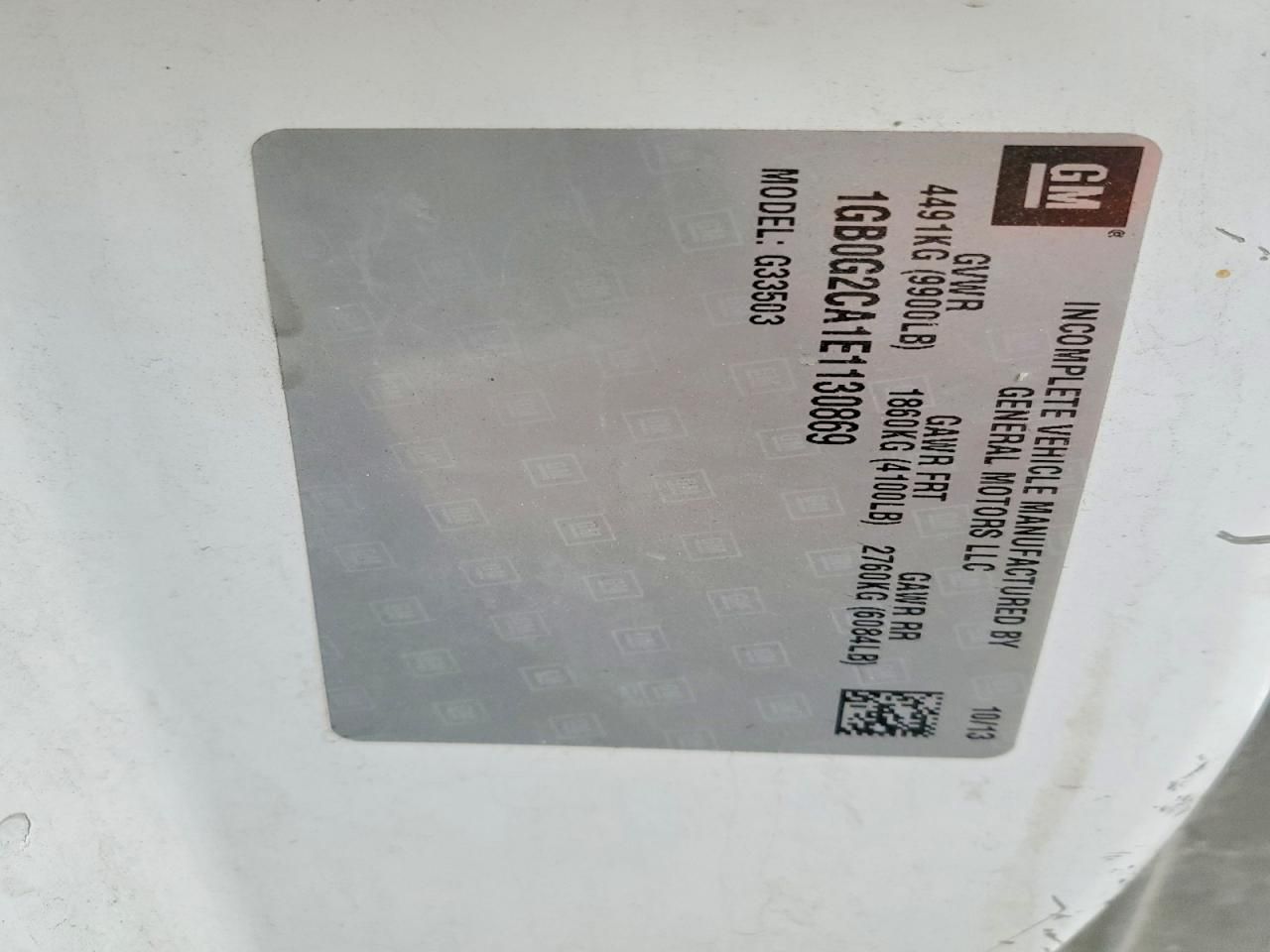 2014 Chevrolet Express box Truck