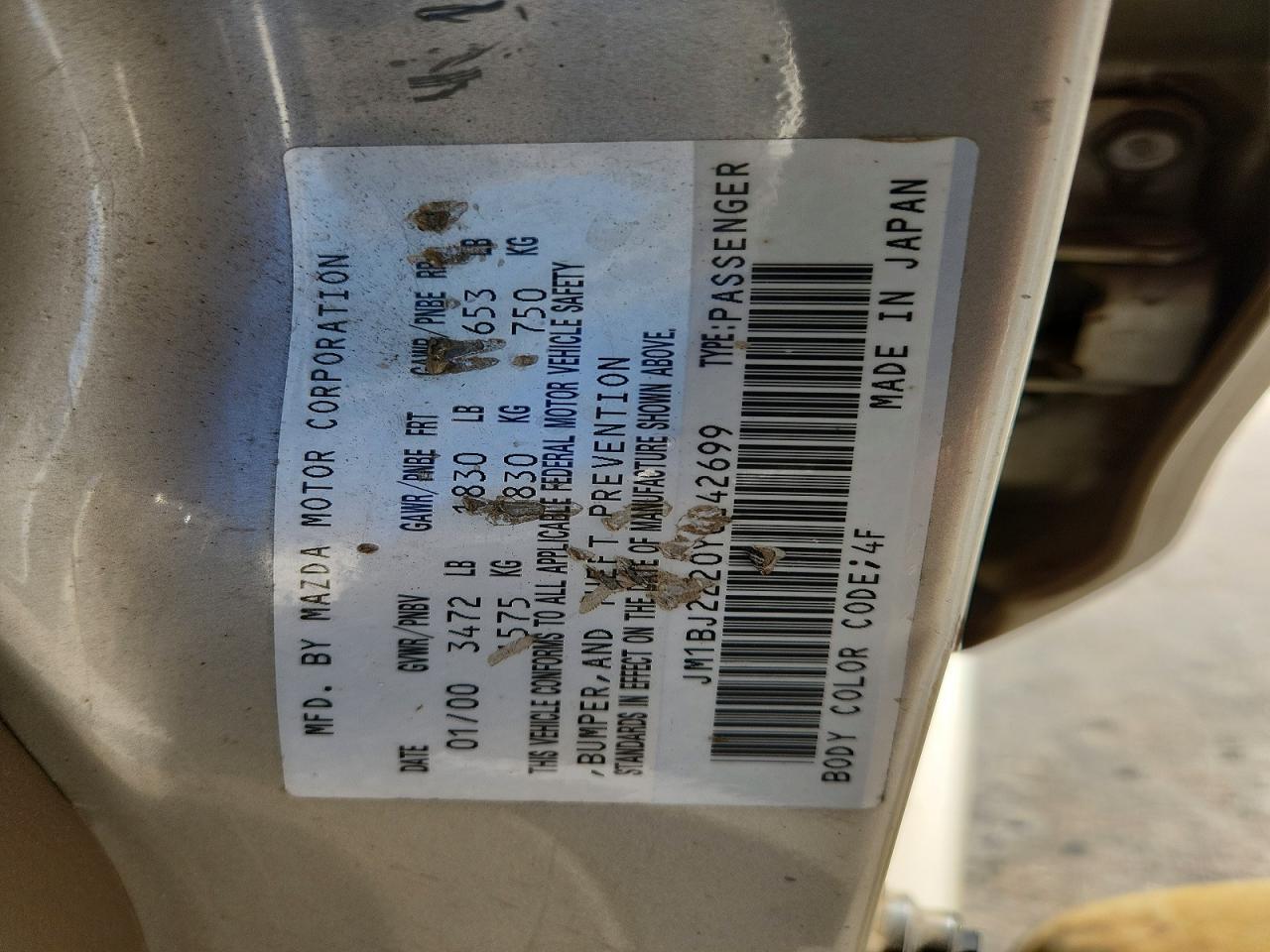 2000 Mazda Protege dx