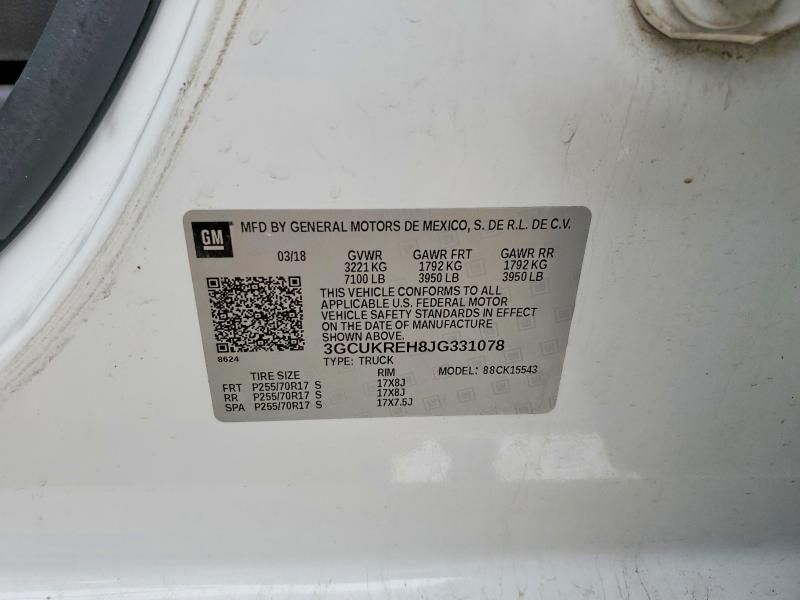 2018 Chevrolet Silverado K1500 lt