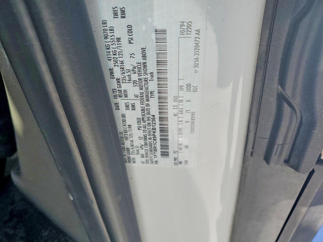 2023 Ford Transit 250 Utility / Service Van