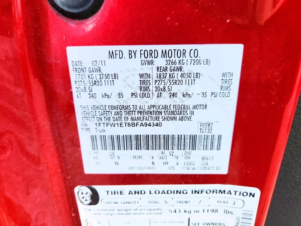 2011 Ford F150 Supercrew