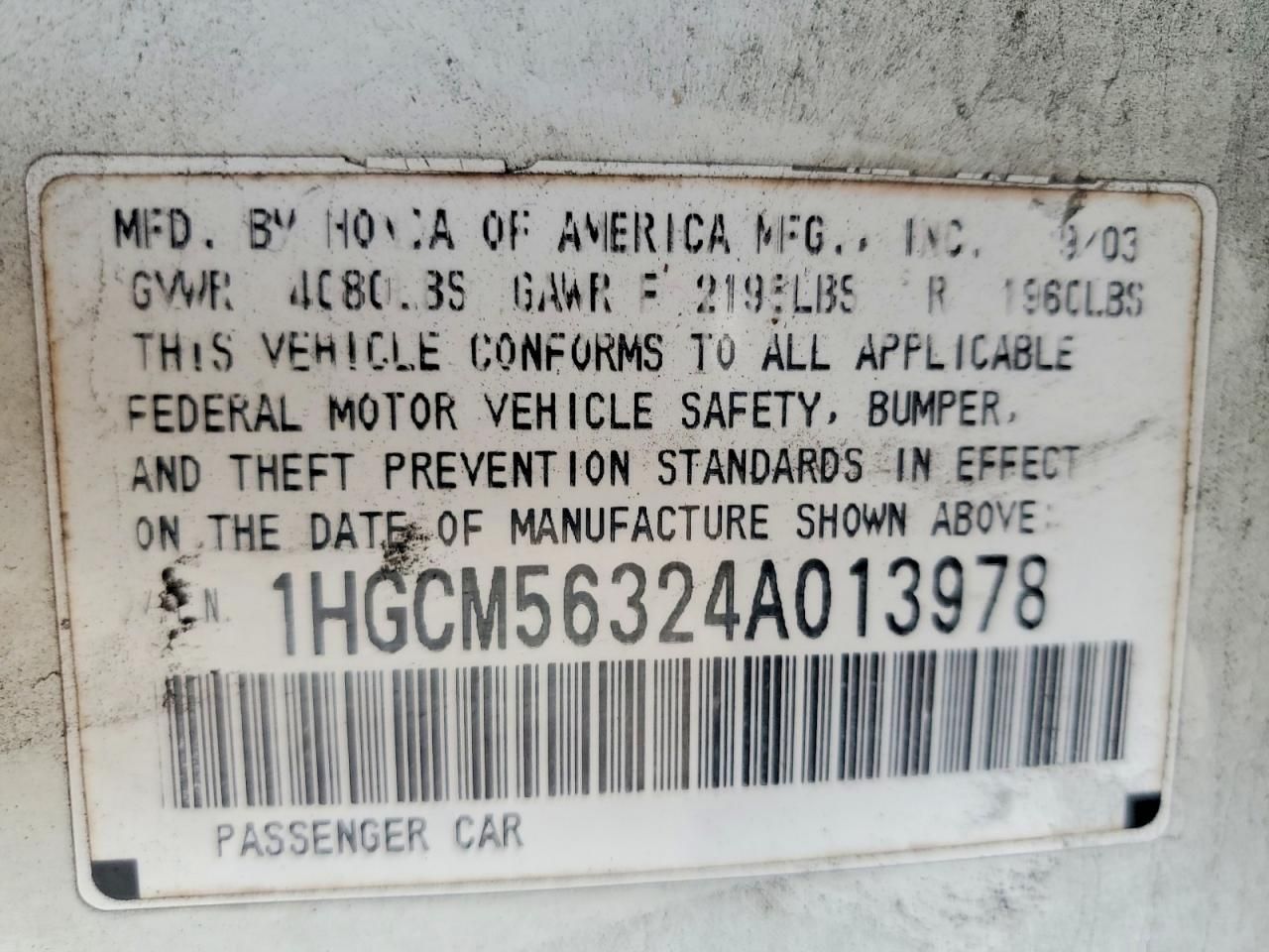 2004 Honda Accord lx