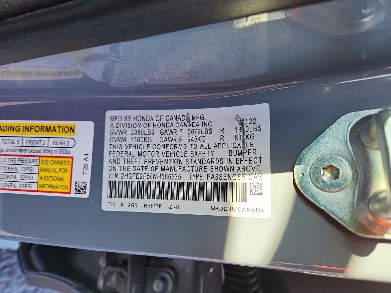 2022 Honda Civic Sport