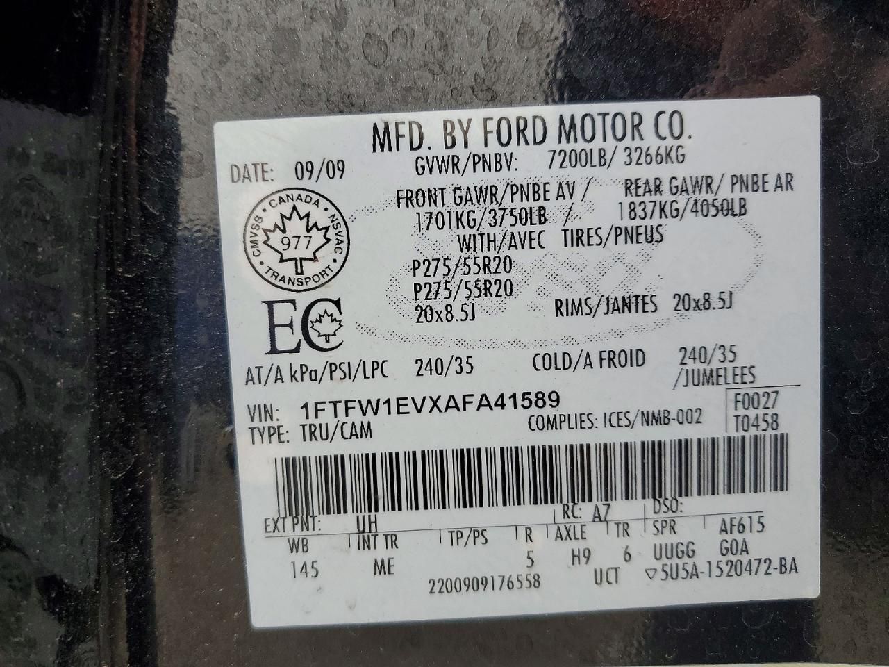 2010 Ford F150 Supercrew