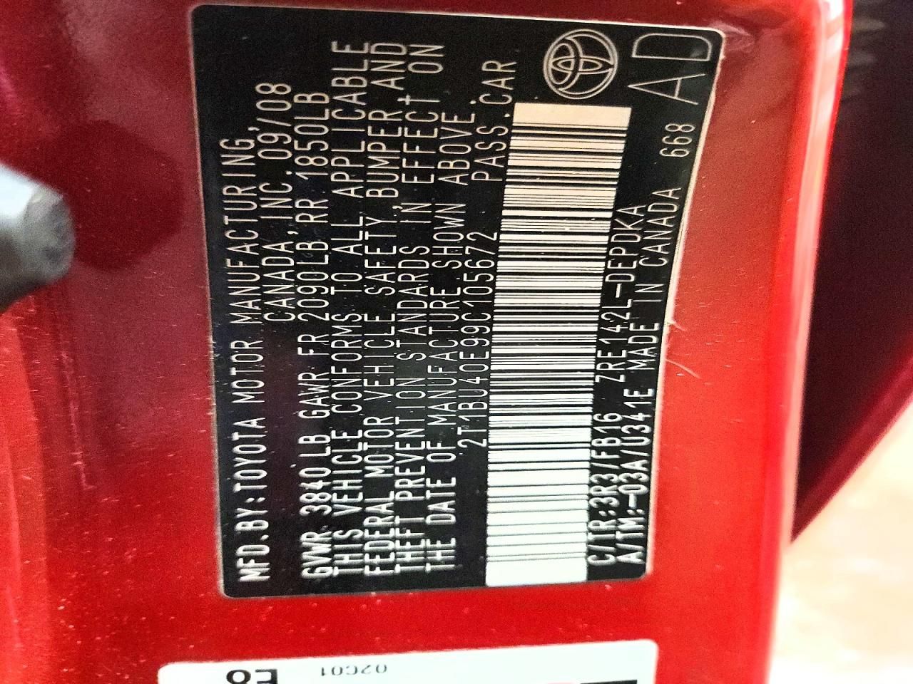 2009 Toyota Corolla Base