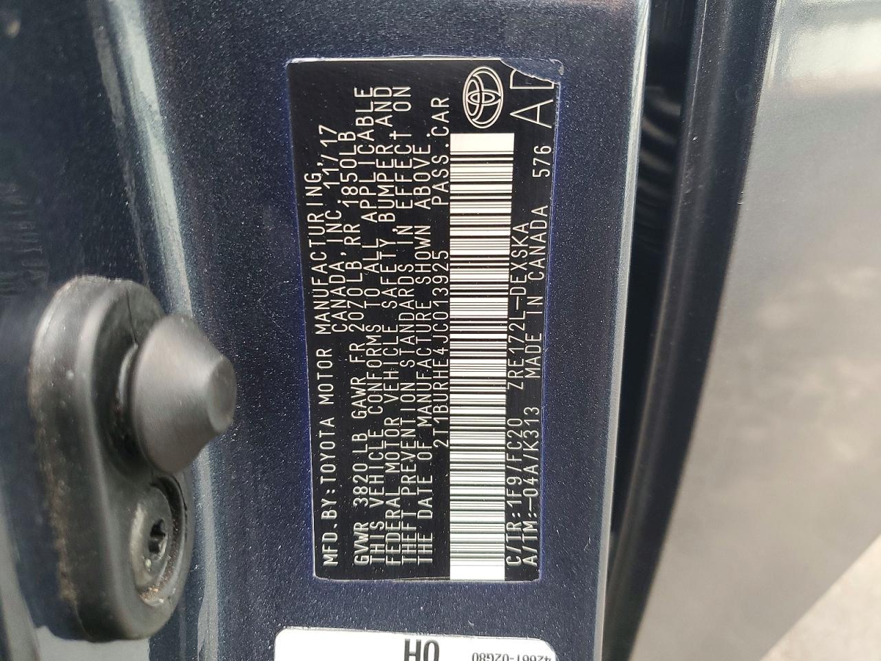 2018 Toyota Corolla l