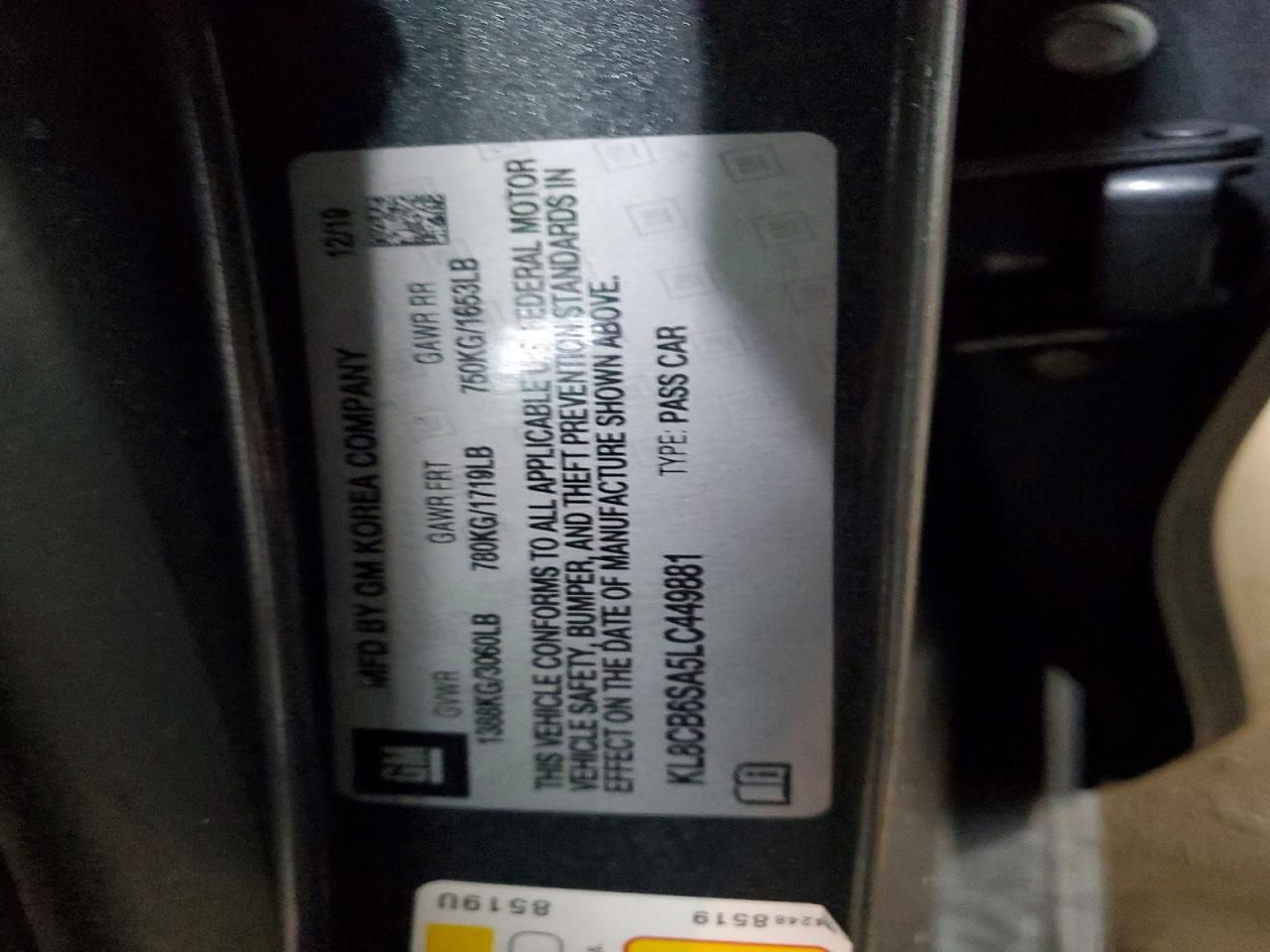 2020 Chevrolet Spark ls