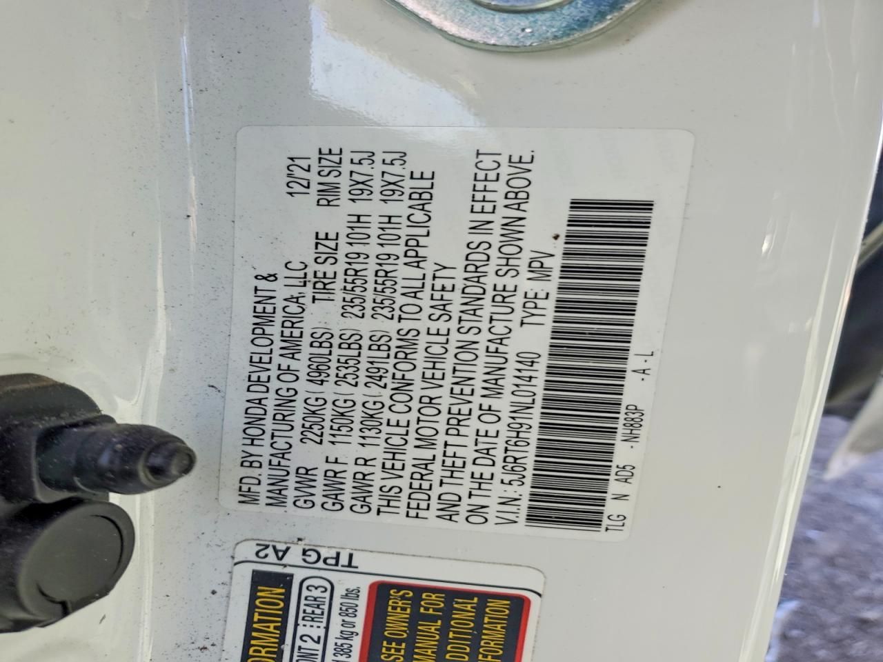 2022 Honda Cr-v Touring