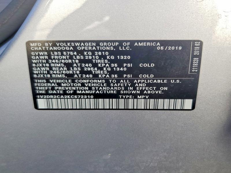 2019 Volkswagen Atlas se