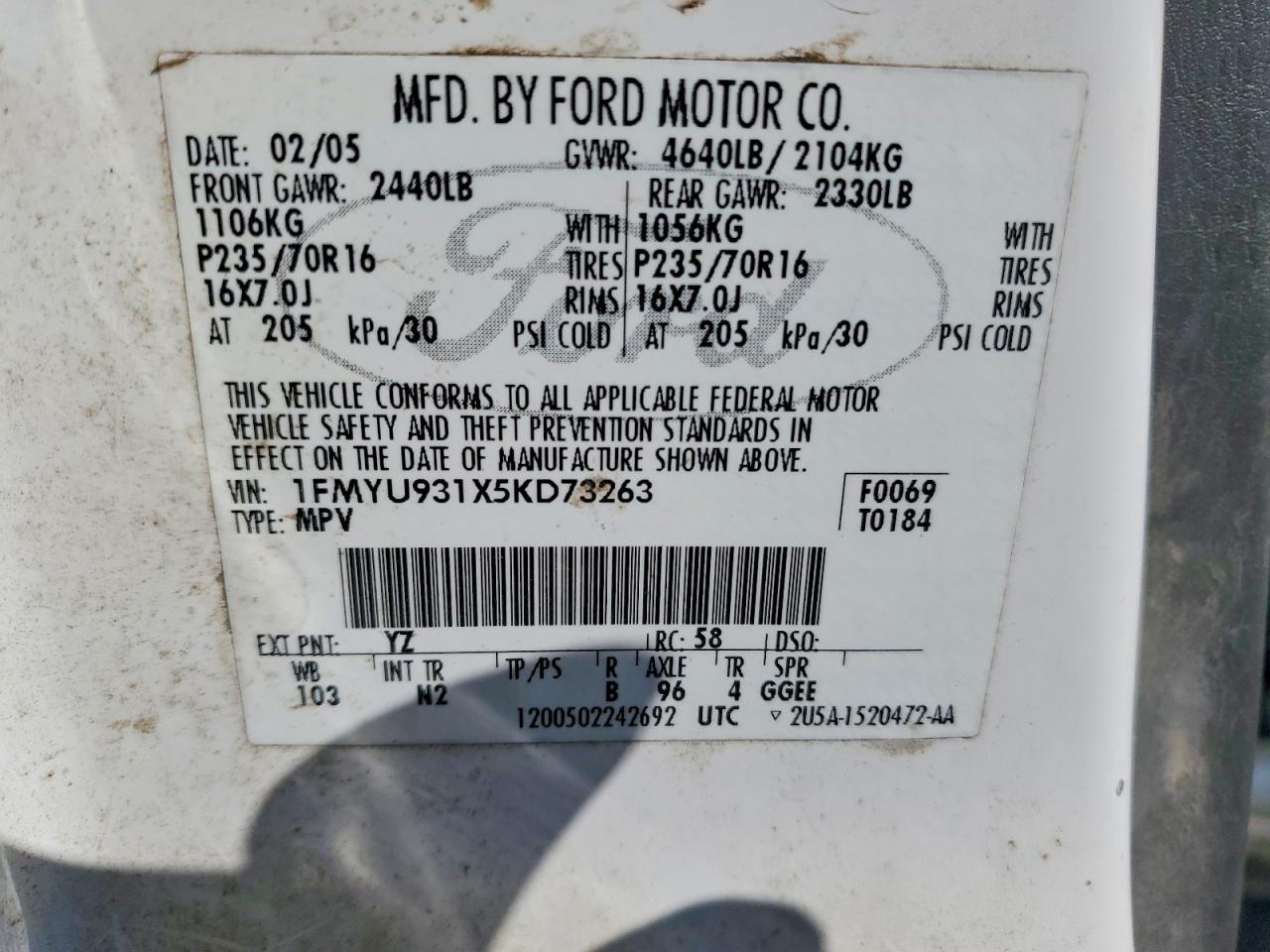 2005 Ford Escape xlt