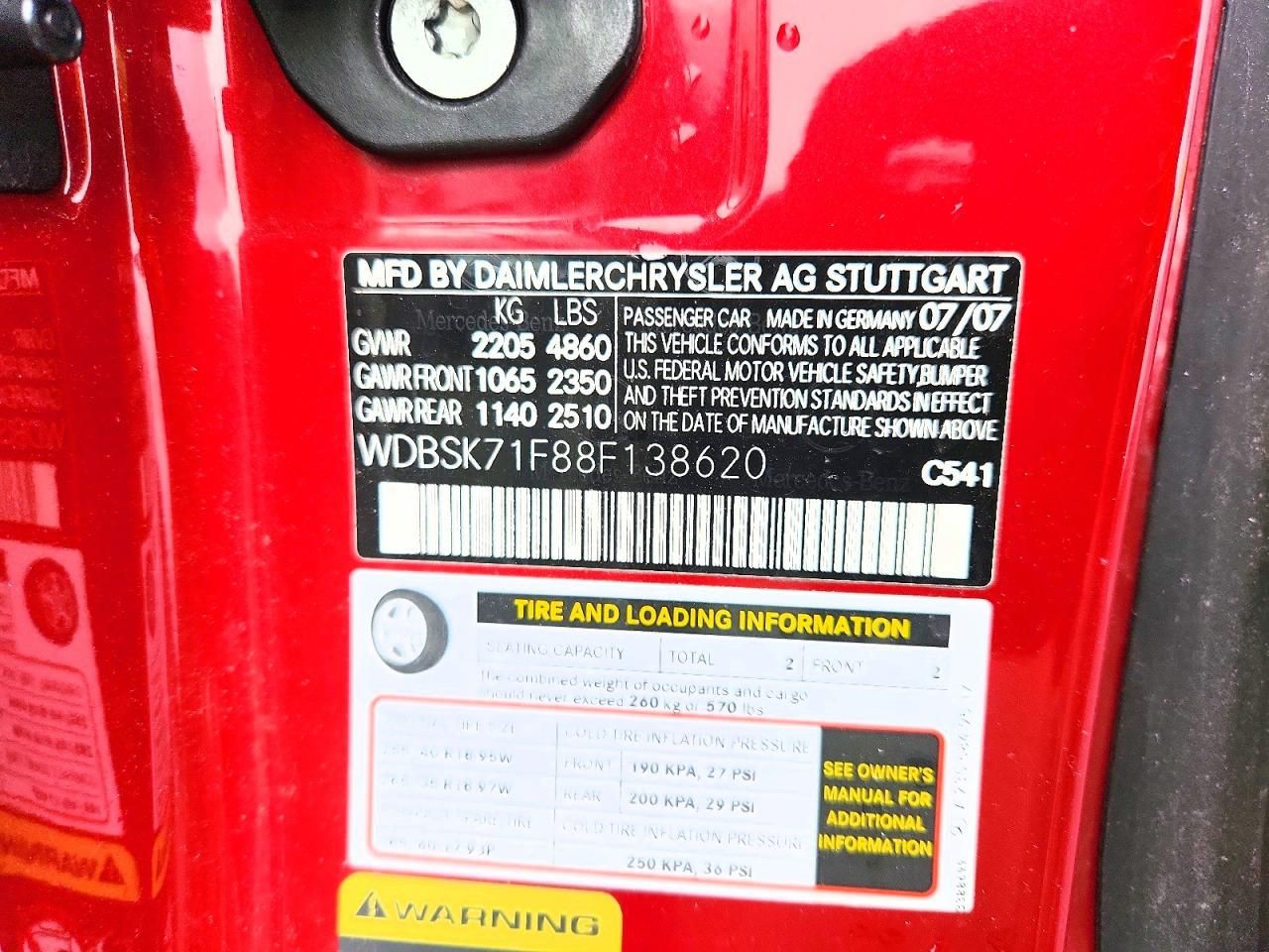 2008 Mercedes-Benz Sl 550