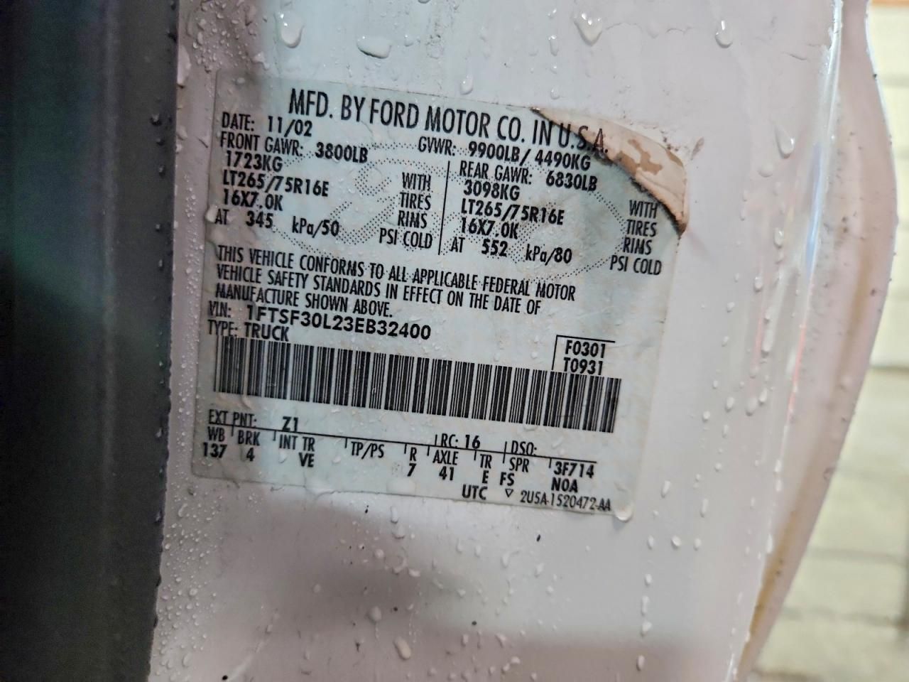 2003 Ford F350 SRW Super Duty