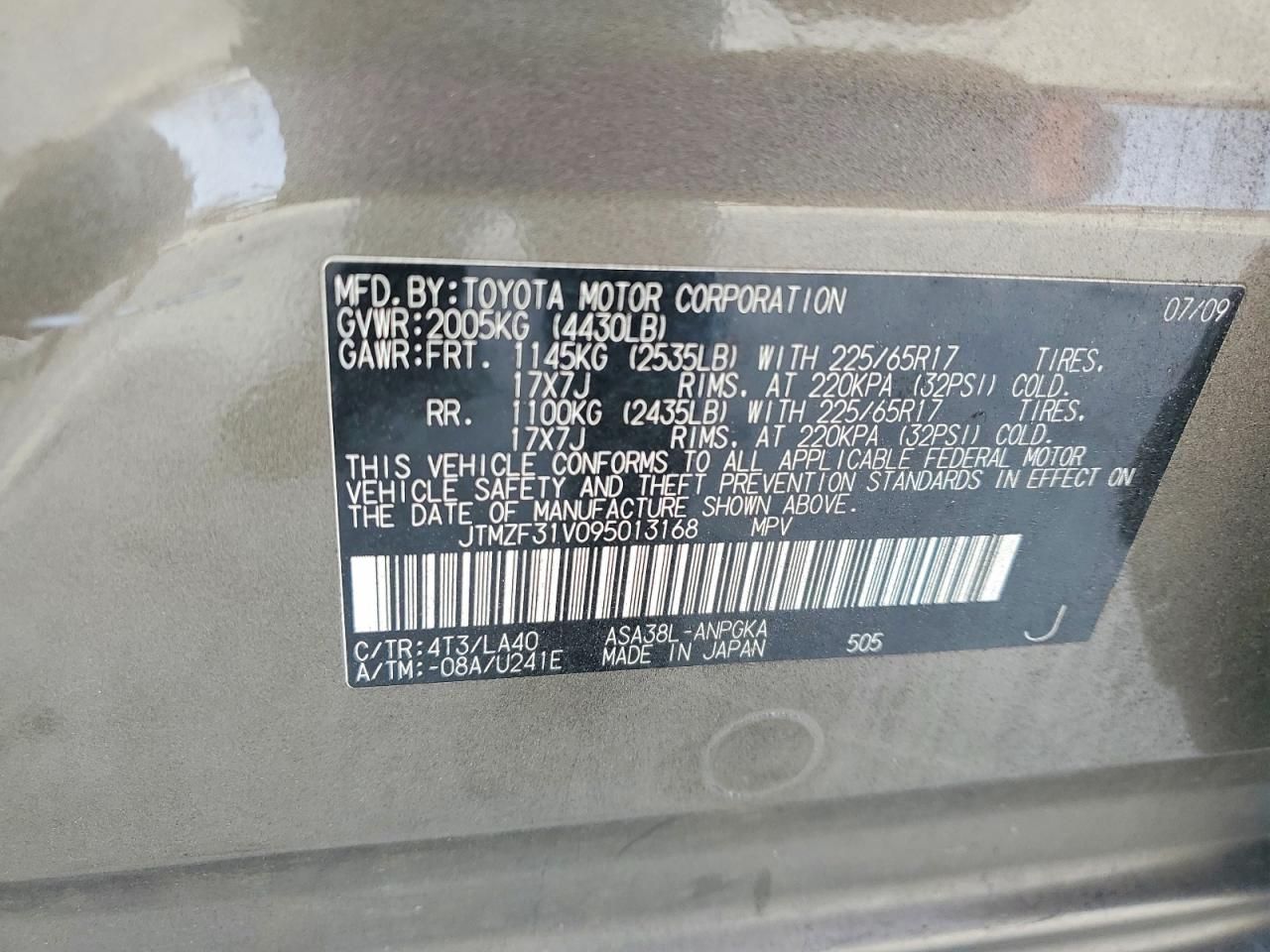 2009 Toyota Rav4 Limited