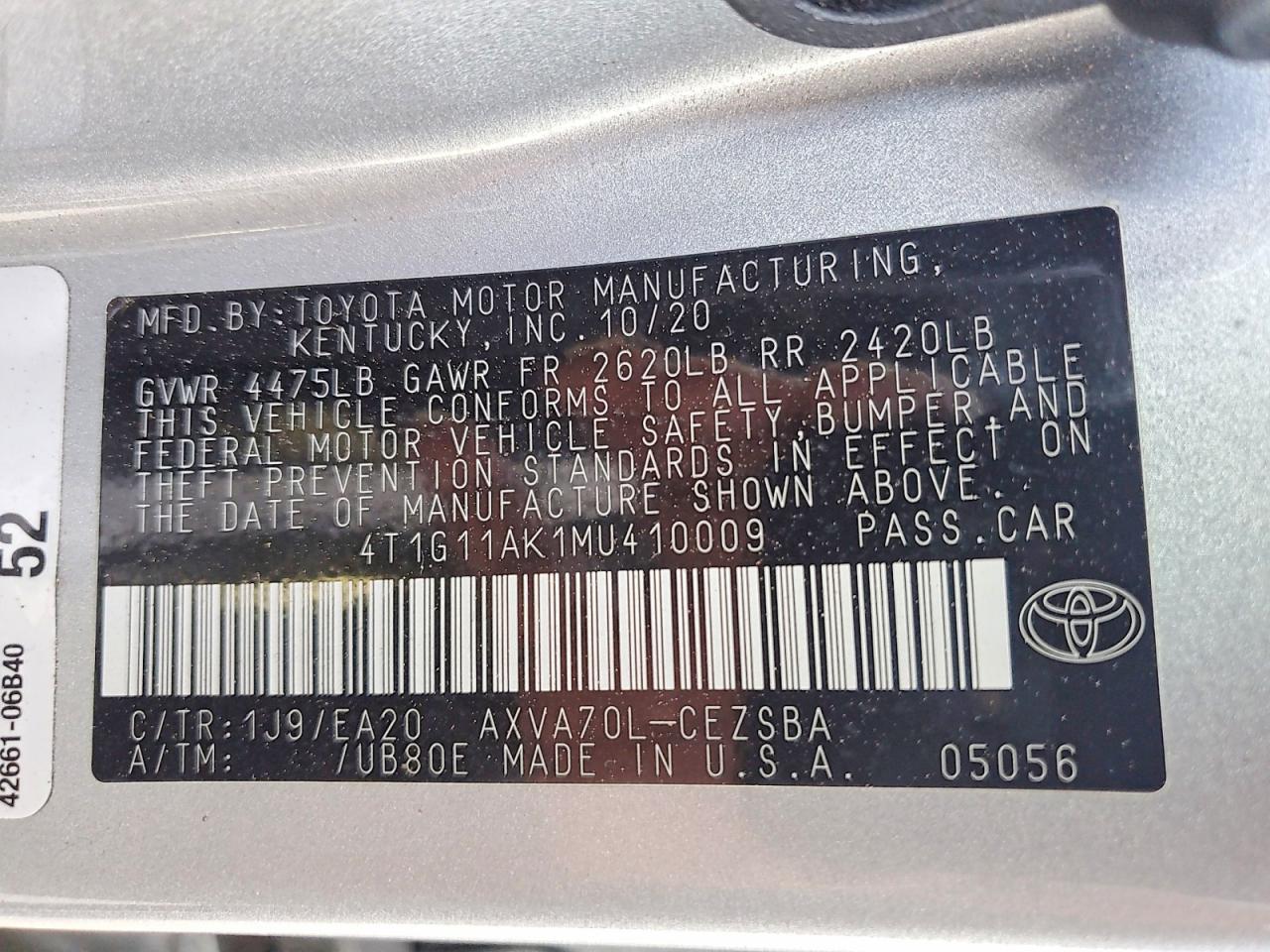 2021 Toyota Camry se