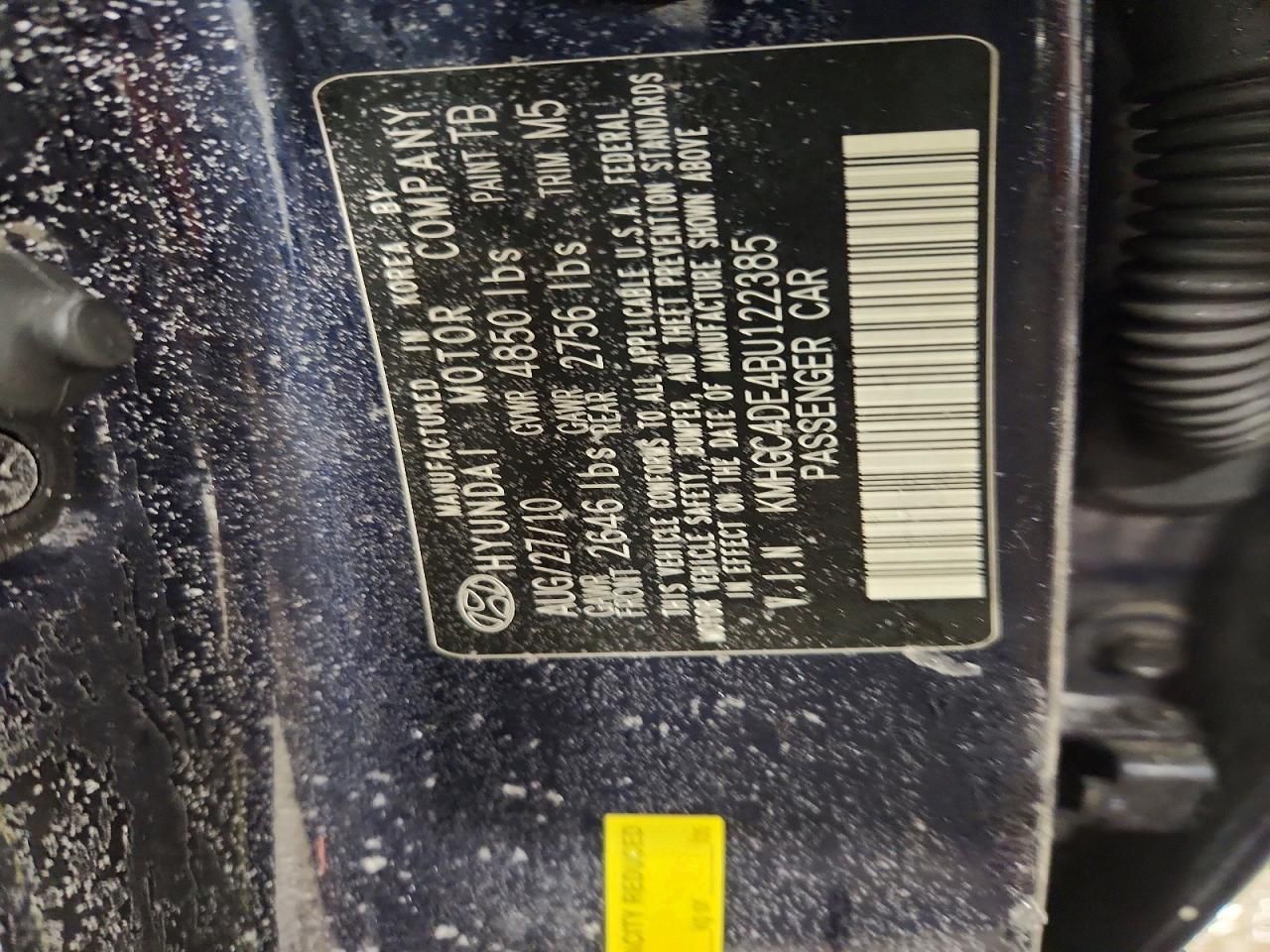 2011 Hyundai Genesis 3.8l V6